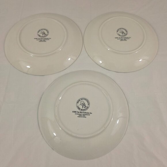 Wine Enthusiast ITALY SPAIN GERMANY Region Wine Dessert Cheese Plates – Set of 3 - Picture 8 of 11